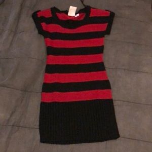 Dress Red and Black Striped